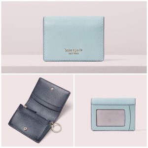 NEW Kate Spade Spencer Frosted Spearmint Mini Keyring Wallet
